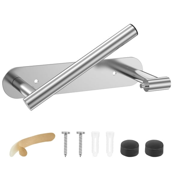 Toilet Paper Holder Stainless Steel Tissue Roll Holder Adhesive or Screw Wall Mount Toilet Paper Dispenser Practical Tissue Rack for Bathroom Home