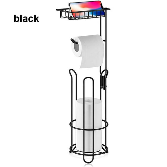 Toilet Paper Holder Stand Bathroom Toilet Paper Storage with Raised Base, Tissue Paper Roll Dispenser