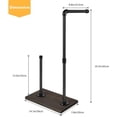 thumbnail image 1 of Toilet Paper Holder Stand - Free Standing Toiler Paper Dispenser with Rustic Wooden Base Black, 1 of 3