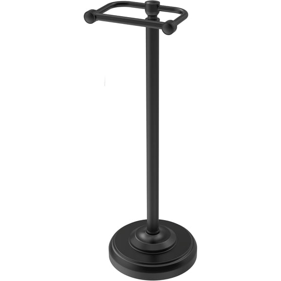 Freestanding Toilet Paper Holder Stand with Weighted Base, Pivoting Farmhouse Design in Oil Rubbed Bronze Finish for Bathroom