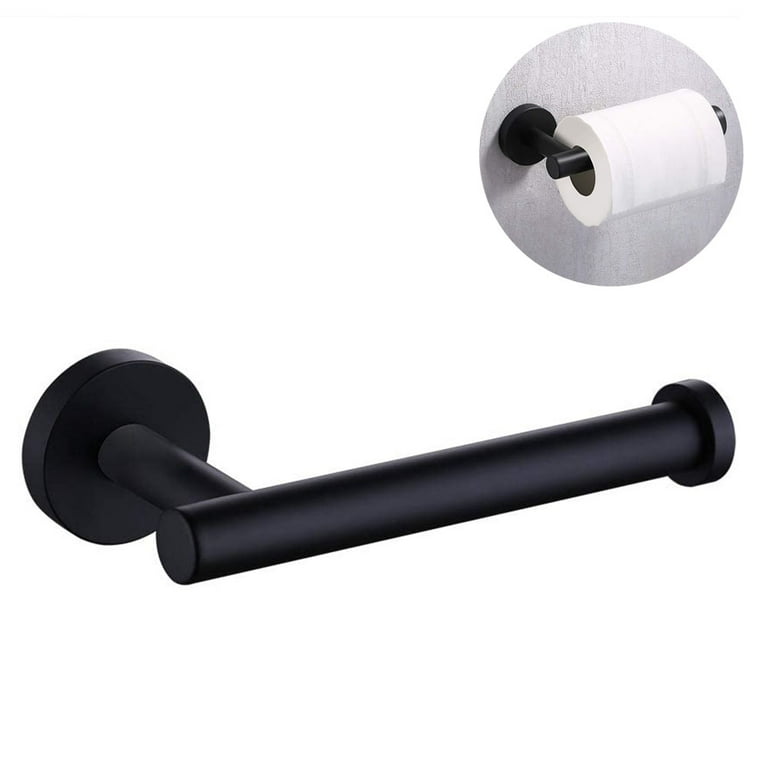 Matte Black Toilet Paper Holder Toilet Roll Holder Self-Adhesive No  Drilling St