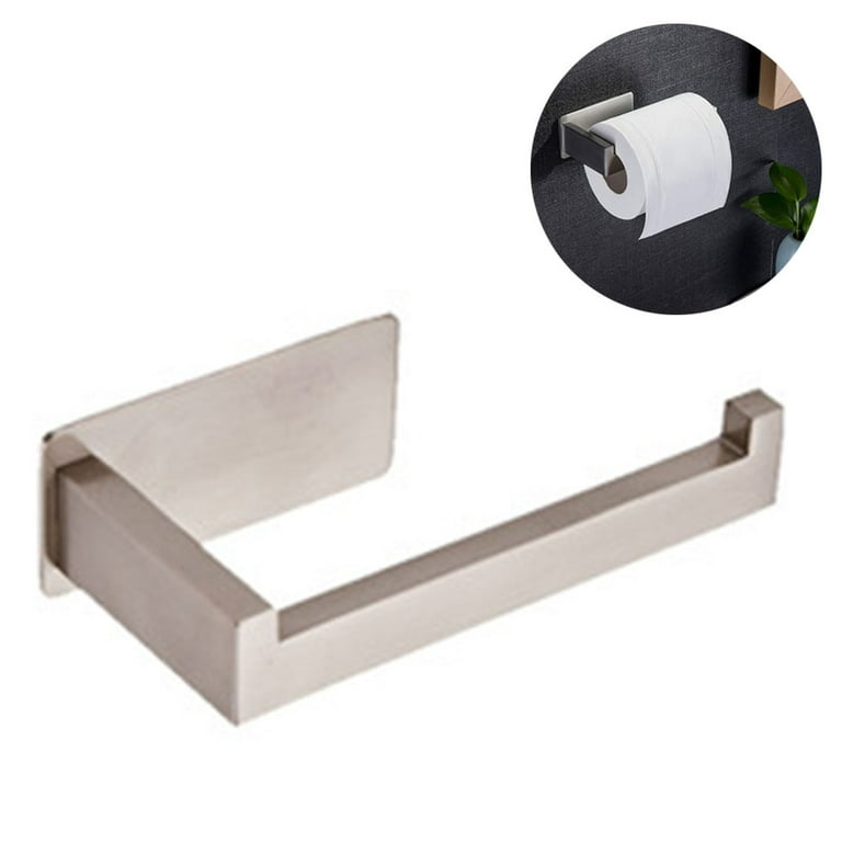 Toilet Paper Holder Wall Mount, Vertical Toilet Paper Holder, Toilet Roll  Holder for Bathroom Stick on Wall Stainless Steel Brushed, Toilet Holder