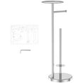 thumbnail image 1 of Toilet Paper Holder Stand Tissue Paper Roll DispenserToilet Paper Holder Stand Free Standing with Phone Shelf with Shelf for Bathroom Storage Holds Reserve Mega Rolls, 1 of 10