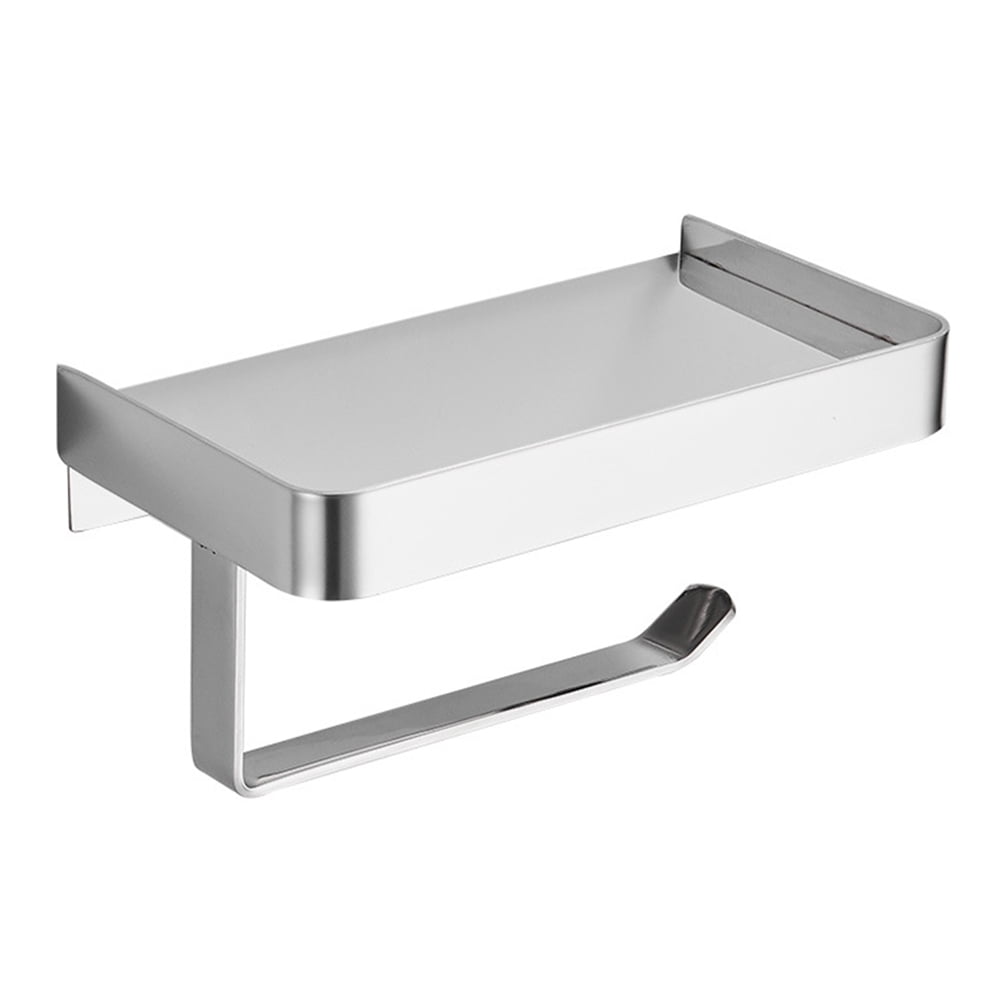 Toilet Paper Holder Tissue Roll Holder with Phone Shelf Toilet Paper ...