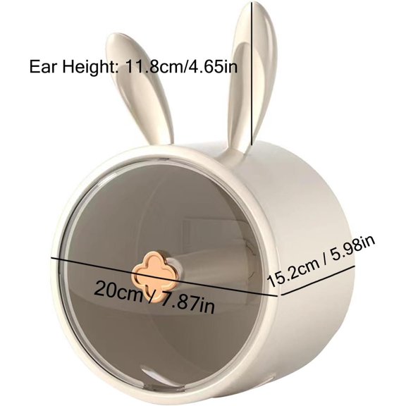 Toilet Paper Holder Wall Mount, Cute Rabbit Shaped Waterproof Modern Bathroom Paper Roll Holder Jewelry Rack Tissue Dispenser Tissue Roll Holder for Bathroom
