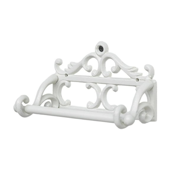 Toilet Paper Holder Wall Mount Iron Tissue Roll Organizer Vintage Design for Bathroom Kitchen Restroom Decor