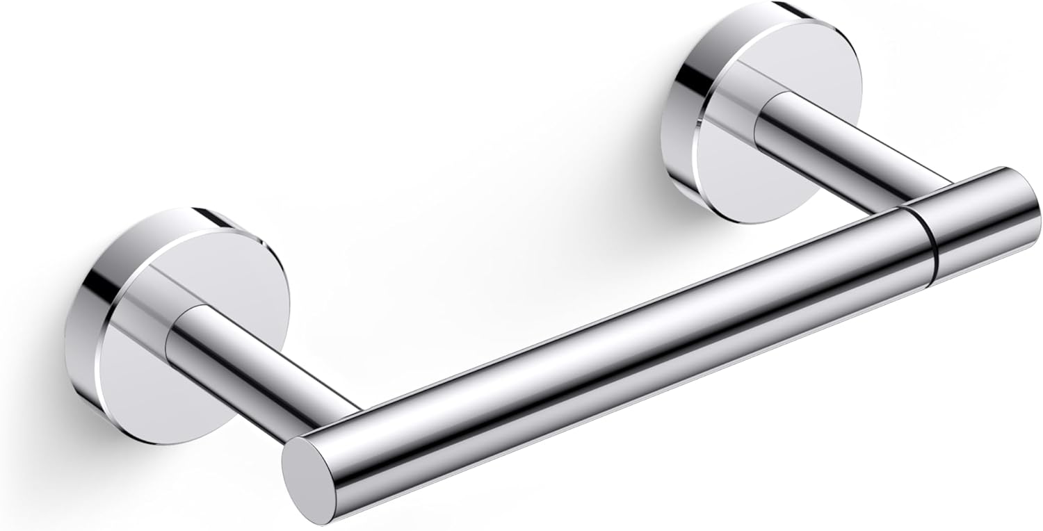Buy RARXTR Brushed Toilet Paper Holder SUS304 Stainless Steel Double Post Pivoting Toilet Paper Roll Holder Wall Mounted Toilet Tissue Holder For Bathroom - View #11