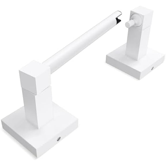 Toilet Paper Holder-White Tissue Roll Holder Double Post Pivoting Square Base Wall Mounted for Bathroom