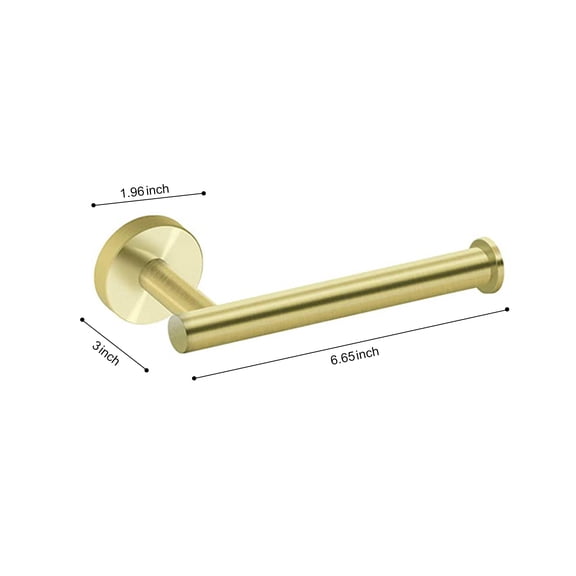 Toilet Paper Holder for Bathroom, 2 Pack Tissue Holder Dispenser Stainless Steel Toilet Roll Holder Wall Mount, Brushed Gold