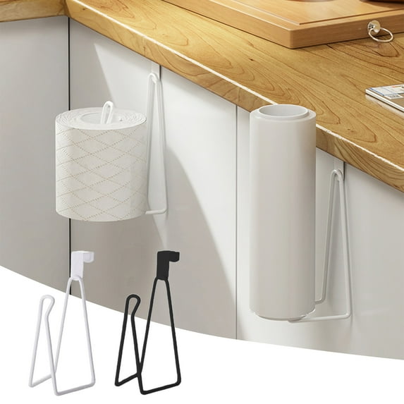 Toilet Paper Holder under $5! Yannianjz No Drill Toilet Paper Holder, Iron Wall Mounted Tissue Dispenser for Bathroom, Kitchen Cabinet Door