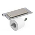 thumbnail image 1 of Toilet Paper Holder with Mobile Phone Storage Shelf Stainless Steel with Hook Wall Mounted Rack, 1 of 5