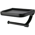 thumbnail image 1 of Toilet Paper Holder with Phone Shelf Aluminum Alloy Roll Holder Matte, Black, 1 of 8