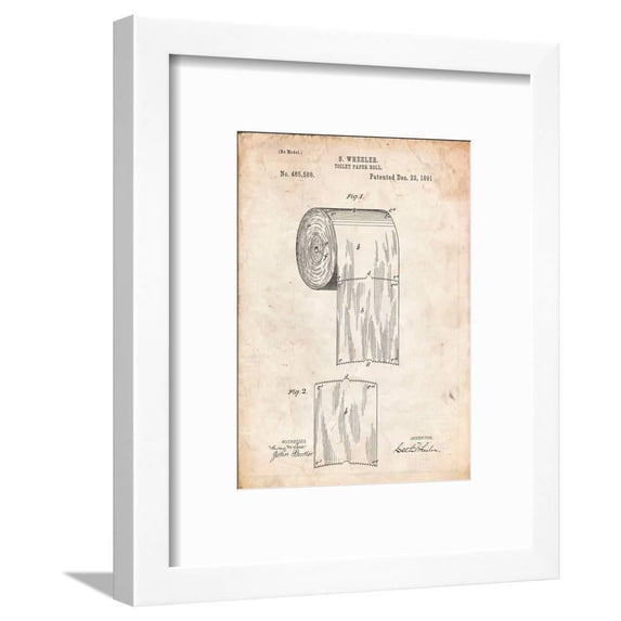 Toilet Paper Patent, Framed Art Print Wall Art by Cole Borders Sold by Art.Com