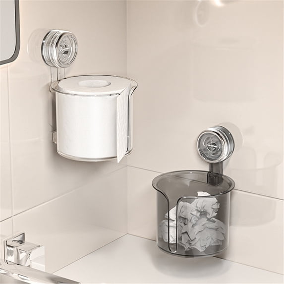 Toilet Paper Roll Holder Wall Mount Tissue Dispenser Clear Plastic For Bathroom Kitchen Rv