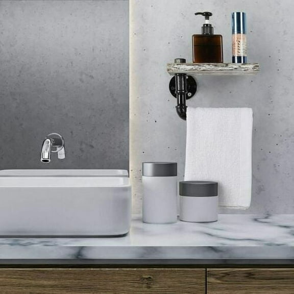 Toilet Paper Roll Holder Wall Mount Tissue Roller Dispenser Rack with Shelf US