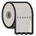 thumbnail image 1 of Toilet Paper Roll Icon Applique Multi-Color Embroidered Iron-On Patch - 3 Inch Medium, 1 of 5