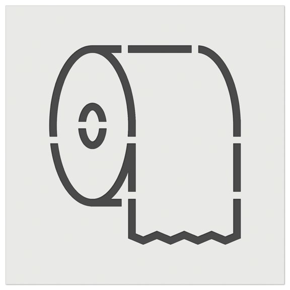 Toilet Paper Roll Icon DIY Cookie Wall Craft Stencil - 5.5 Inch