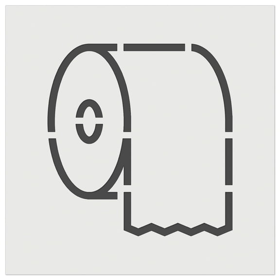 Toilet Paper Roll Icon DIY Cookie Wall Craft Stencil - 7.0 Inch