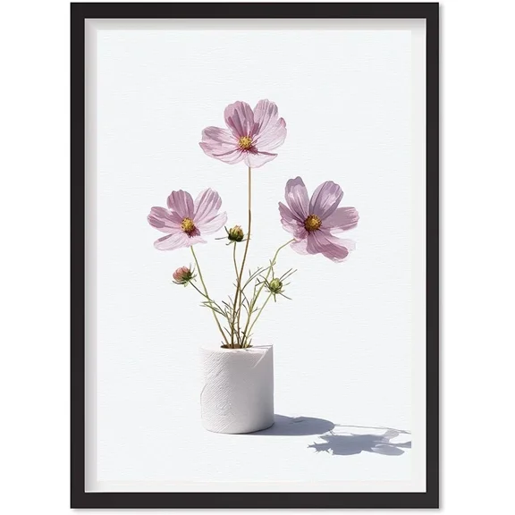 Toilet Paper Roll Plant Wall Art, Watercolor Artwork, Funny Bathroom Painting, Matte Canvas Stretched, Posters for Room Bedroom Living Room Bathroom Wall Decor, Posters & Art Prints, Gift.