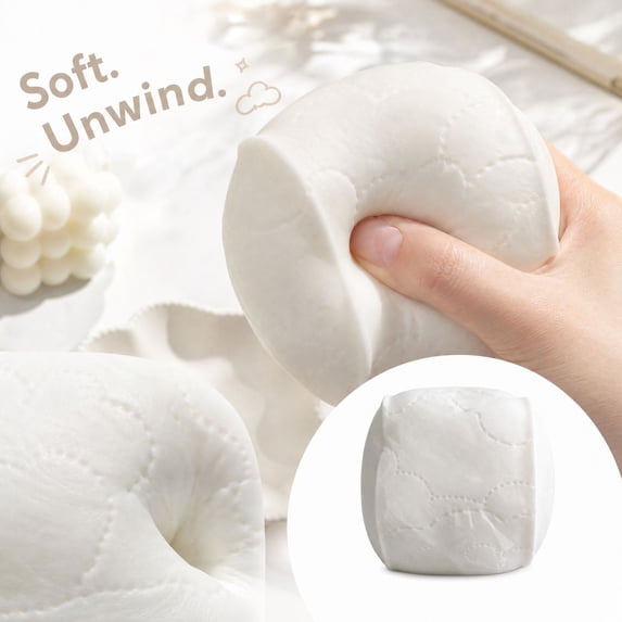 Toilet Paper Roll Squishy Toy, Soft TPR Slow Rising Stress Relief ...