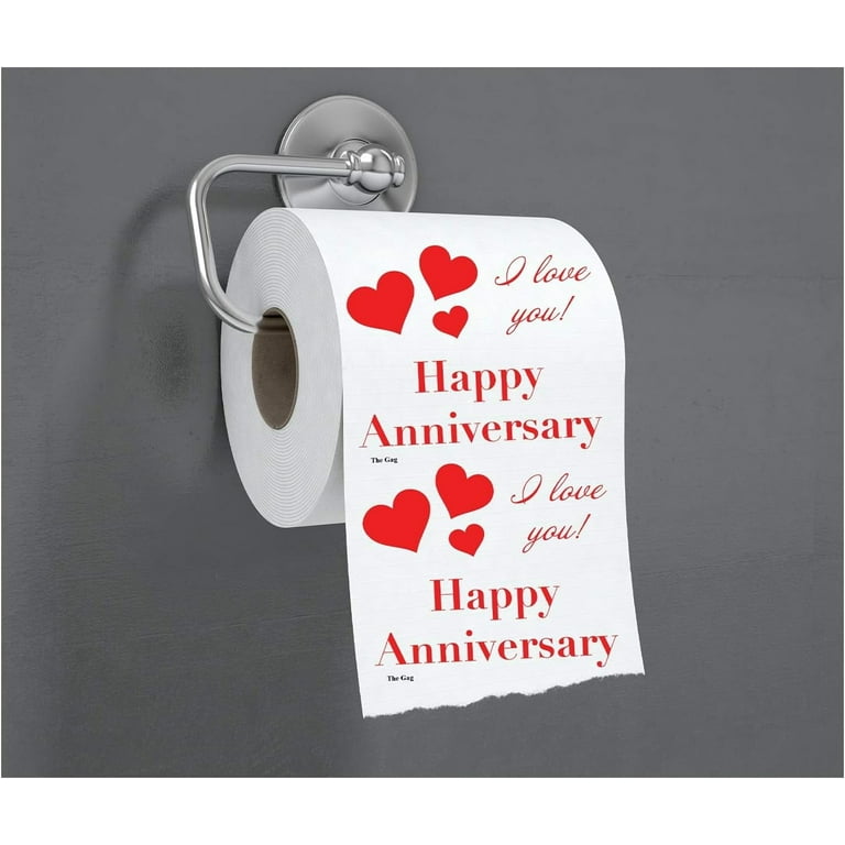 Toilet Paper Rolls-1 ROLL Happy Anniversary-I Love You-Funny Joke