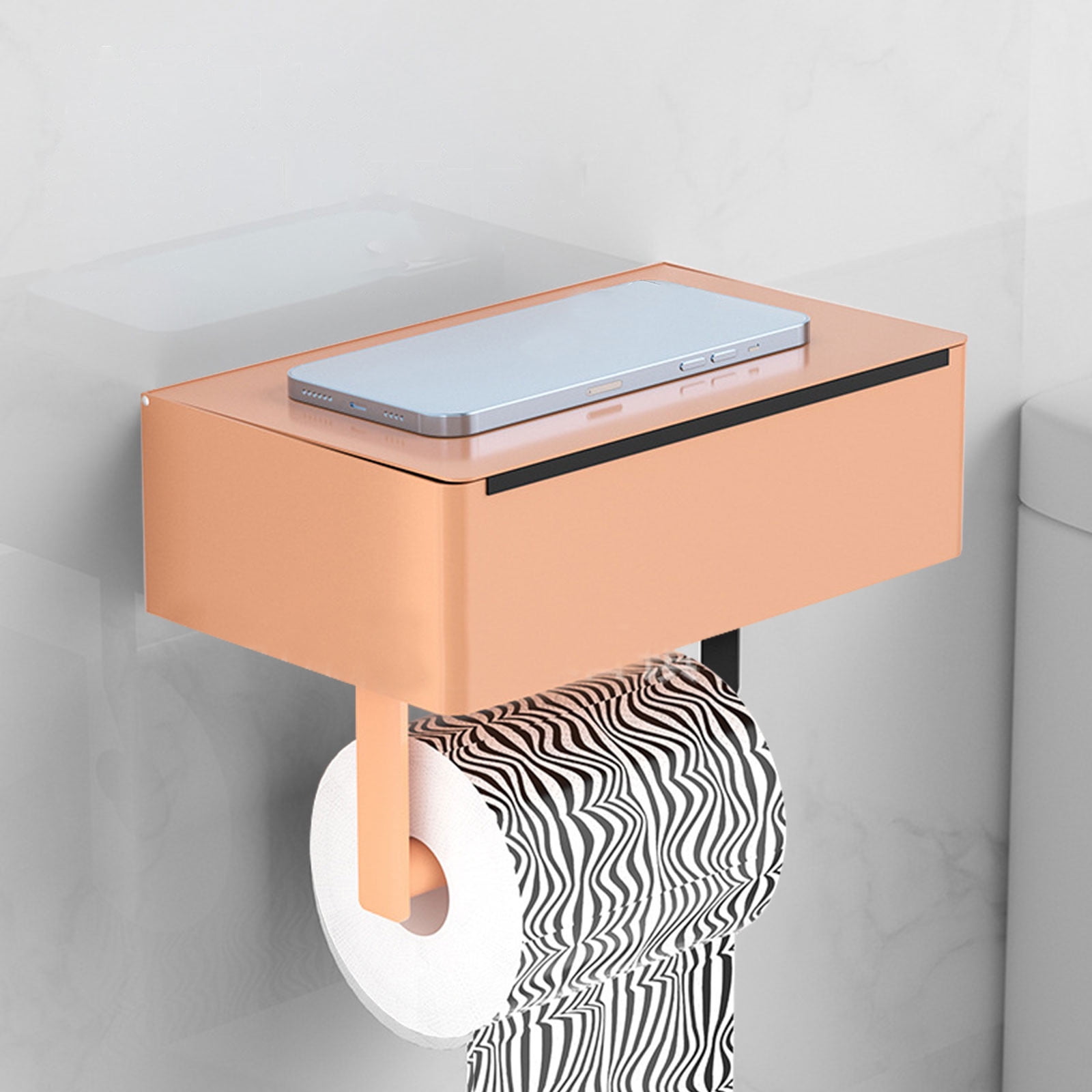 Toilet Paper With Shelf, Toilet Paper Under sink organizer Storage Wipes Dispenser For Bathroom ...