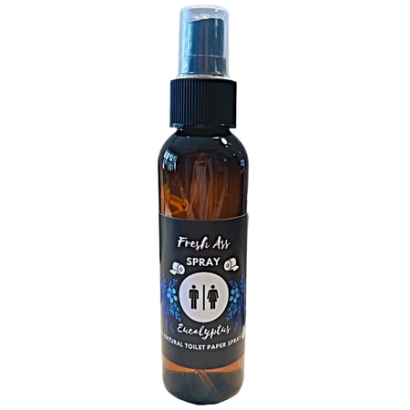 Toilet Paper Spray for Wiping- Fresh Ass- Natural Eucalyptus 4 oz - After You Go Spray- Natural Ingredients
