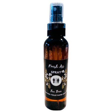 Toilet Paper Spray for Wiping- Fresh Ass- - Natural Tea Tree 4 oz - After You Go Spray- Made with Natural Ingredients in USA