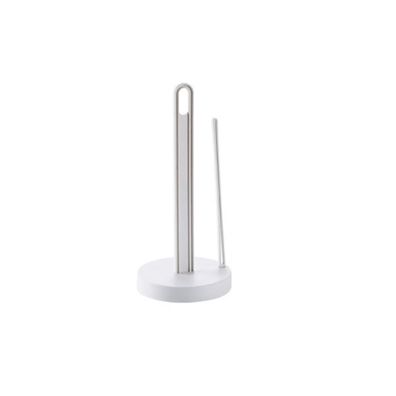 Paper Towel Stand Cozival Countertop Paper Towel Holder Stand - No-Drill Kitchen & Dining Tissue Rack, Stable & Space-Saving Design, Countertop Tissue Holder, White