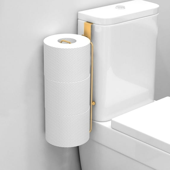 Toilet Paper Storage for 2 Roll Tissue, Over The Tank Toilet Paper Holder, Stainless Steel Rustproof Toilet Paper Holder Wall Mount, for Rv, Bathroom Storage and Organization, White, 1 Pack