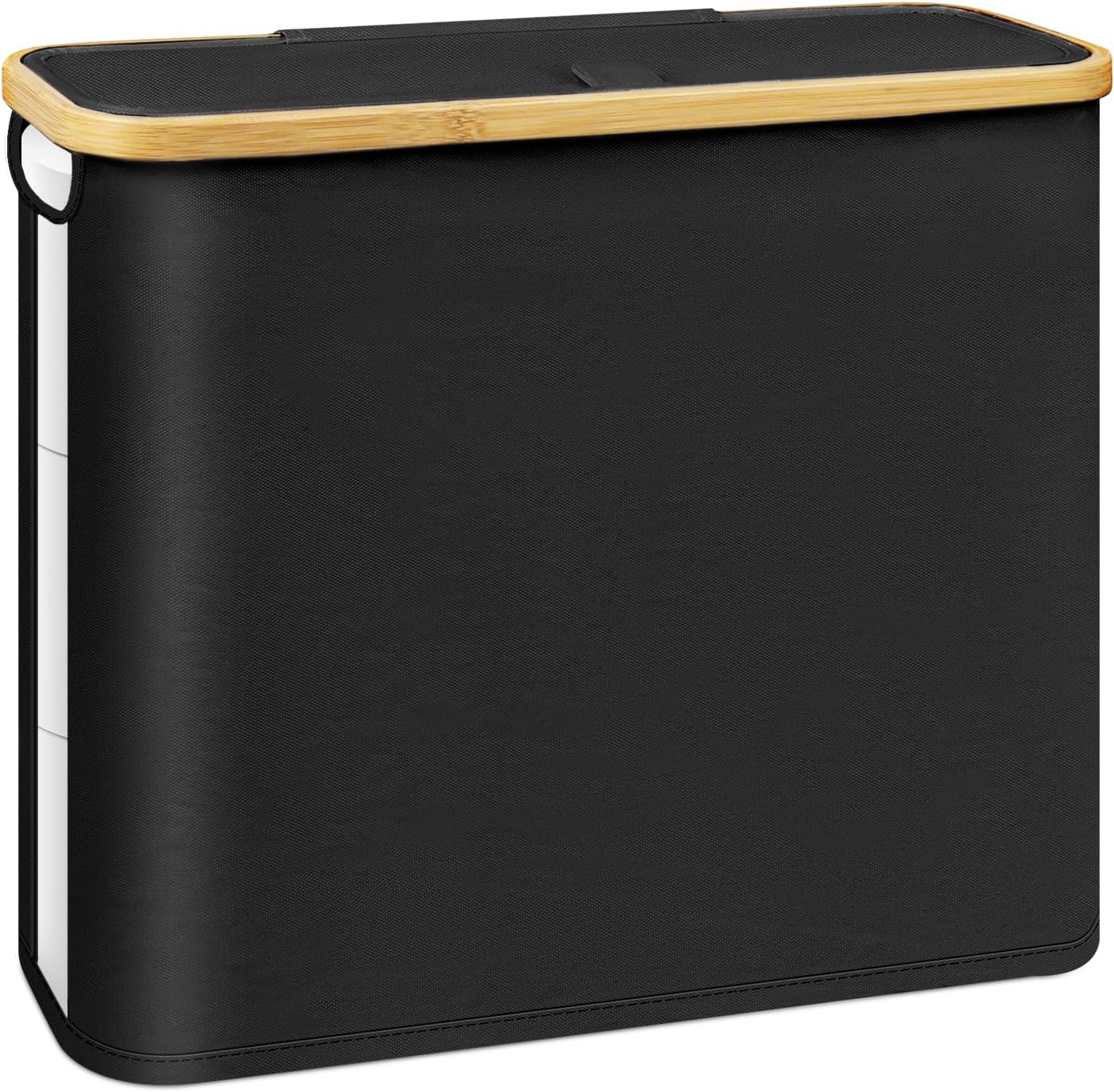 Toilet Paper Storage, 28L Bamboo Collapsible Toilet Paper Basket for