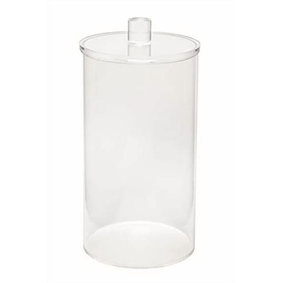 Toilet Paper Storage Container Plastic Bathroom Tissue Holder Free Standing for 2 Regular Rolls Bathroom Organizer Decor Ideas Accessory 5" D x 9.5" H