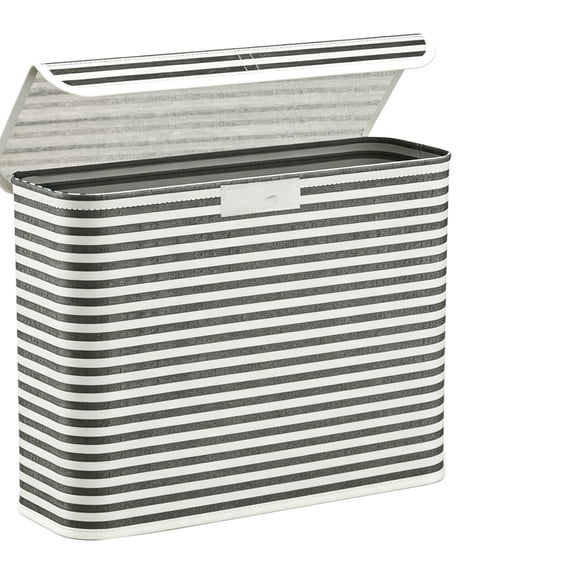 Toilet Paper Storage Holder with Lid, 22L Large Capacity Foldable Fabric Bin for Bathroom Towels and Toiletries, Freestanding Organizer for Home, RV, and Small Spaces