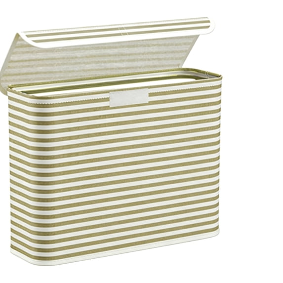Toilet Paper Storage Holder with Lid, 22L Large Capacity Foldable Fabric Bin for Bathroom Towels and Toiletries, Freestanding Organizer for Home, RV, and Small Spaces