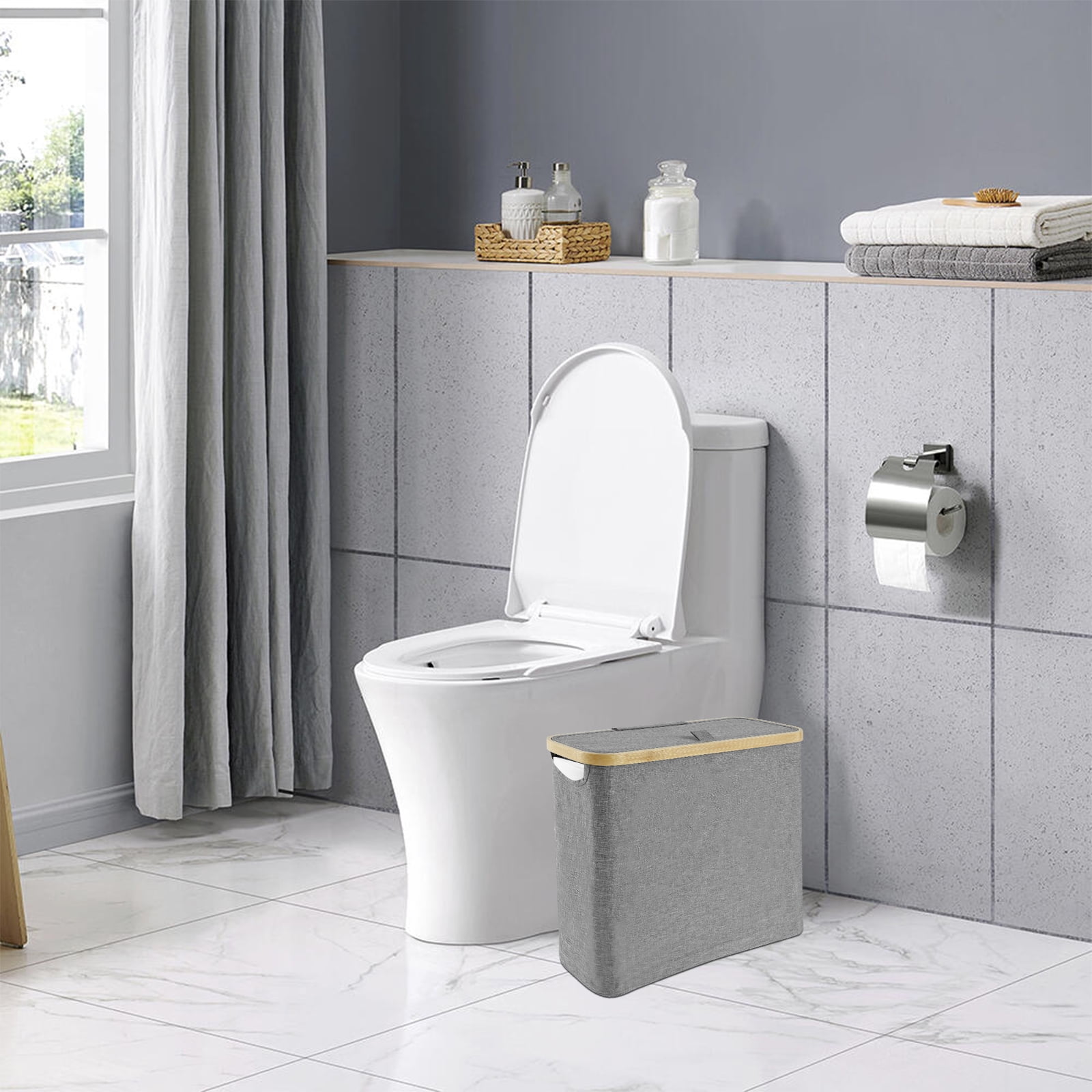 Toilet Paper Storage Large Capacity Toilet Paper Basket Holds up to 12 ...