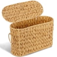thumbnail image 1 of Vorfor Toilet Paper Storage Basket with Lid, Water Hyacinth Toilet Paper Holder Holds Up to 6 Mega Rolls, Home Bathroom Decor Organizer, 1 of 11