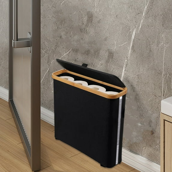 Toilet Paper Storage, Toilet Paper Basket Toilet Paper Storage Stand 12 Rolls with Lid,Bathroom Toilet Paper Organizer Bathroom Accessories Organizer Toilet Paper Storage Containers for Bathroom