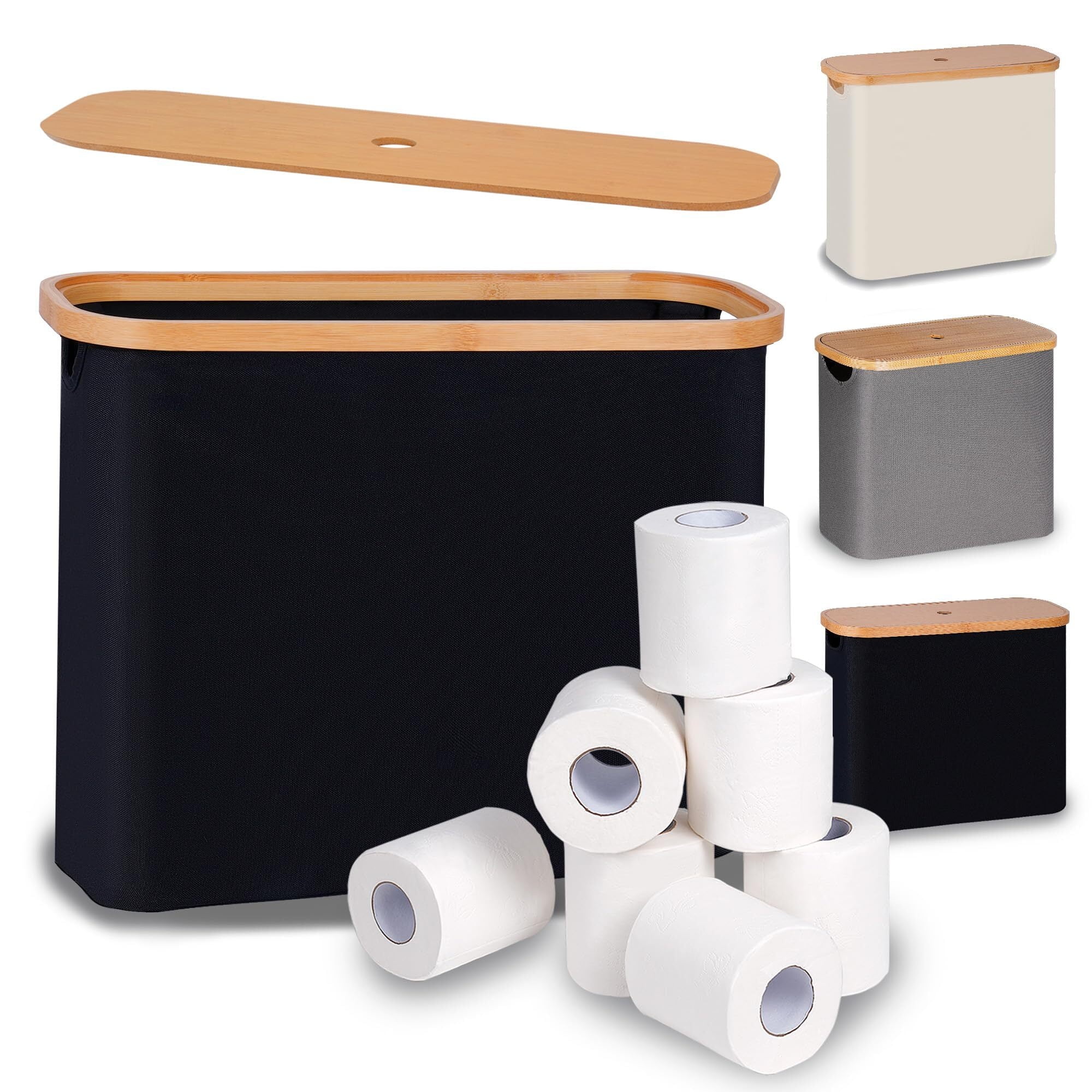Toilet Paper Storage, Toilet Paper Basket with Lid, Bathroom Toilet ...