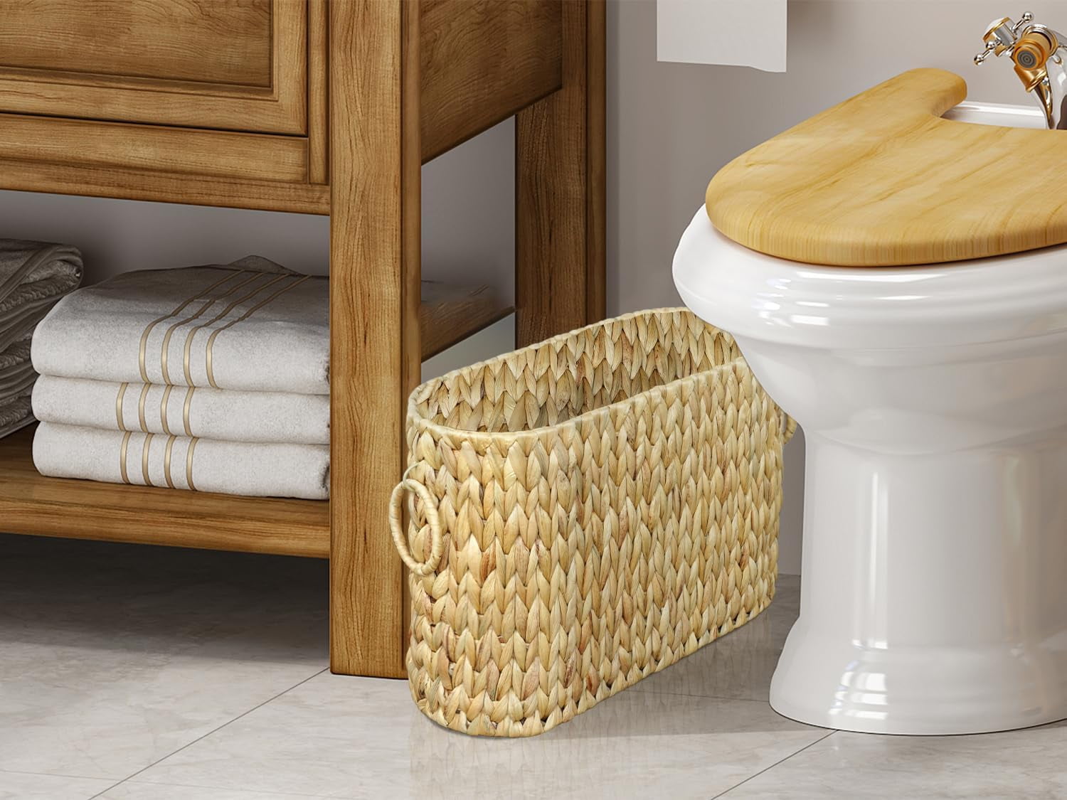 Toilet Paper Storage,Water Hyacinth Toilet Paper Baskets Bathroom Organizer - Walmart.com