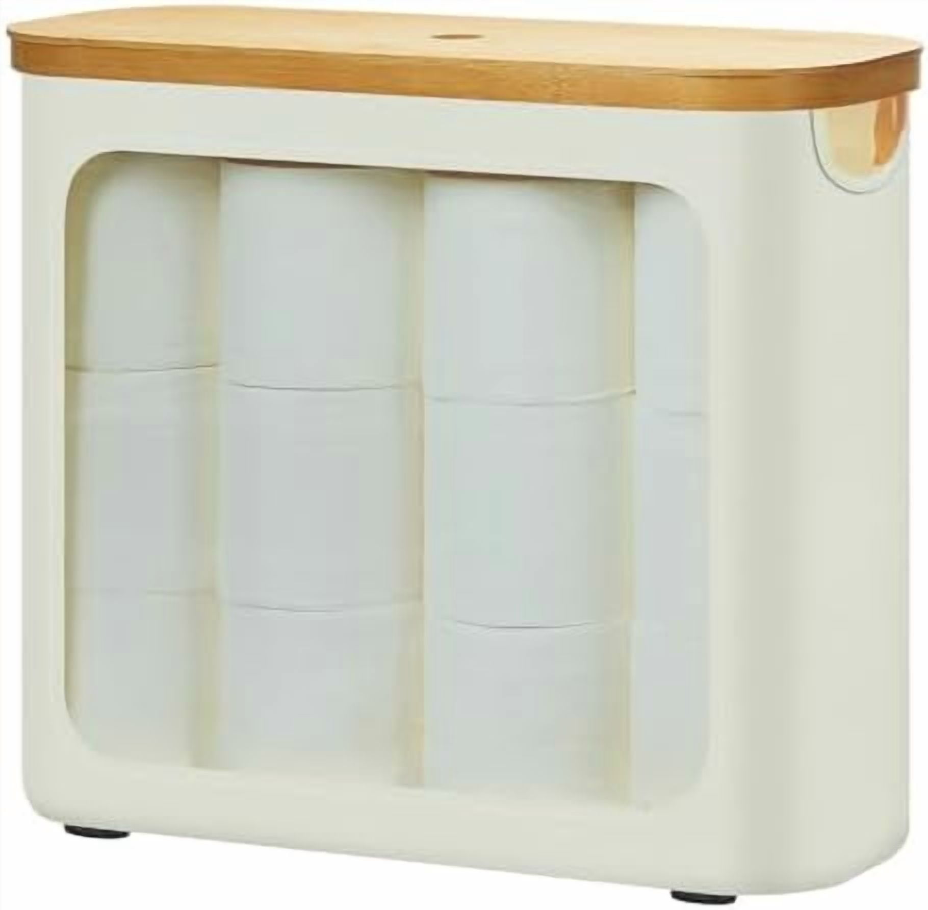 Toilet Paper Storage with Lid, Large Toilet Paper Holder for up to 12 ...