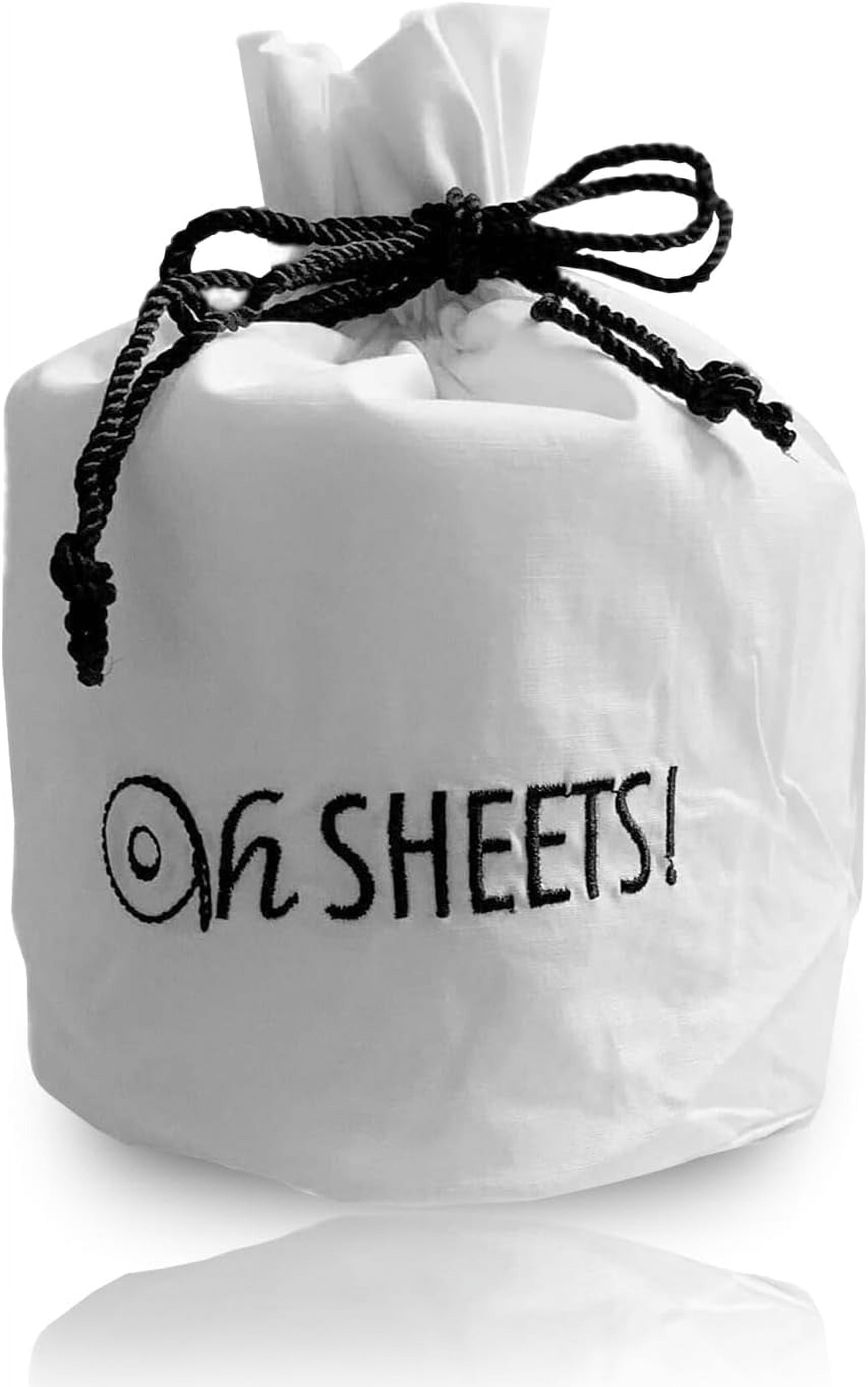 Born Uncommon Toilet Paper Roll Cover - 9" x 5.5" Reusable Cotton Toilet Paper Cover with Drawstring Closure – Decorative Bathrooms Tissue Roll Storage Bag