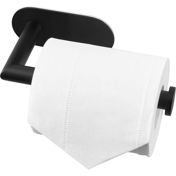 Toilet Paper Towel Holders Self Adhesive Paper Toilet Towel Roll Rack for Kitchen Bathroom Towel Stainless Steel Black
