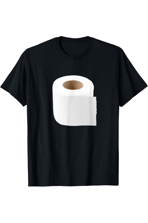 Toilet Paper and Toilet Matching Couple Costume Halloween T-Shirt