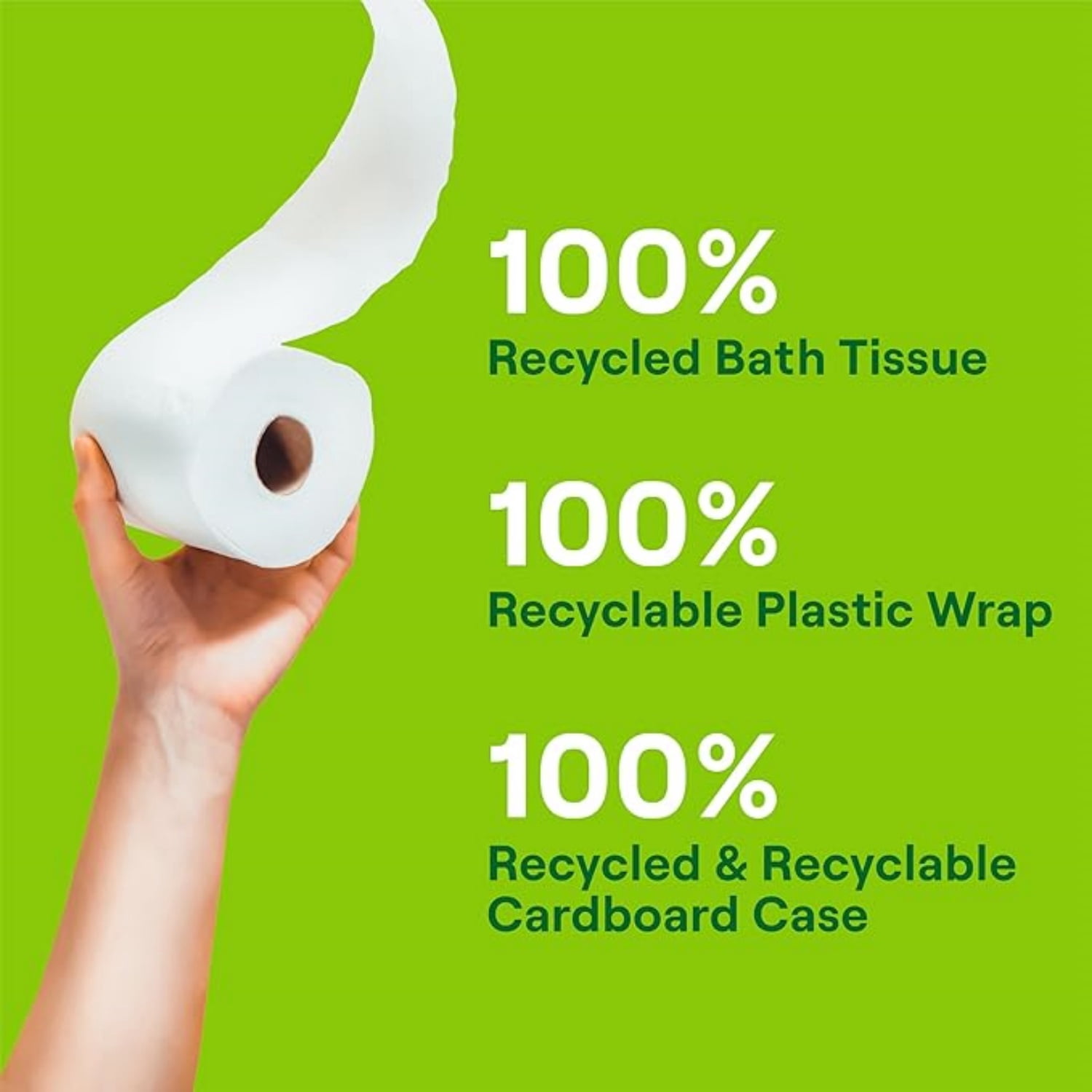 Toilet Paper  d Bath Tissue 4-Pack 100%  d Paper 2-ply without Chlorine Bleach 12 Rolls
