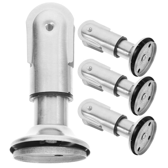 4 Pcs An Fittings Partition Support Foot Bathroom Partition Accessories Bracket Hardware Stainless Steel