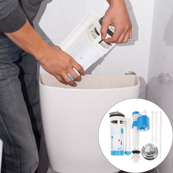 Toilet Parts Repair Kit Fill Replacement And Conversion System Float Water Component Cleaning Supplies for Household Kitchen Bathroom Garage Office...