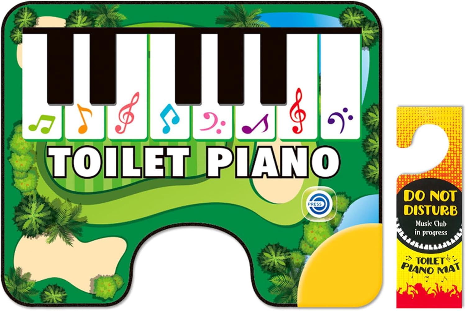 Funny Toilet Floor Piano Mat 24x19 Inch, 3 Modes Waterproof Musical Rug with Sound, Non Slip Bathroom Music Mat for Kids Toddlers, Interactive Play Mat for Home
