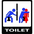 thumbnail image 1 of Toilet Picture Art - Restroom Signs - Peel & Stick Sticker - Vinyl Wall Decal Size : 8 Inches X 12 Inches, 1 of 1
