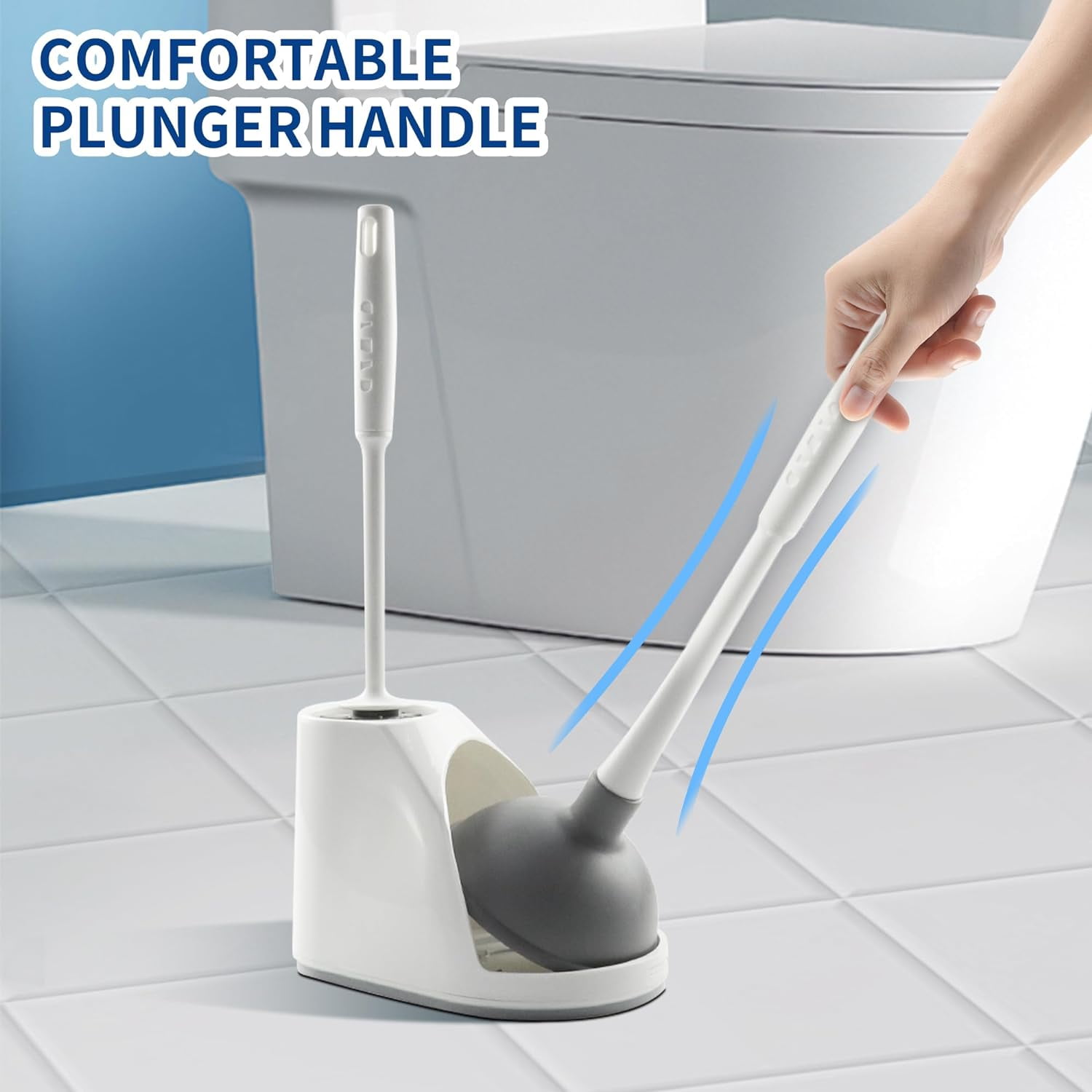 Toilet Plunger And Brush Bathroom Cleaning Tools Combo,2 In 1 Toilet ...