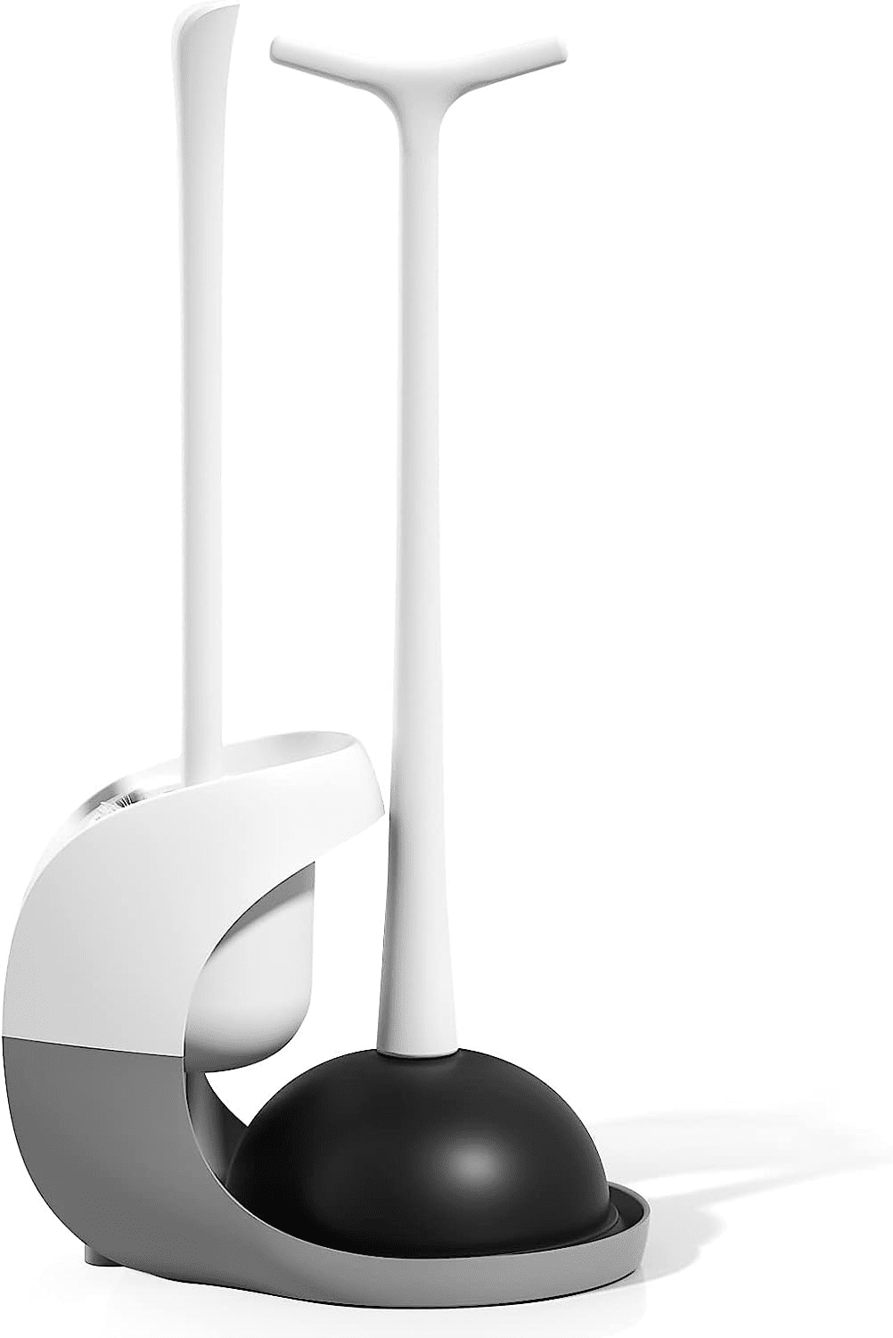 Toilet Plunger and Bowl Brush Combo, 2 in 1 Toilet Cleaning Tool with